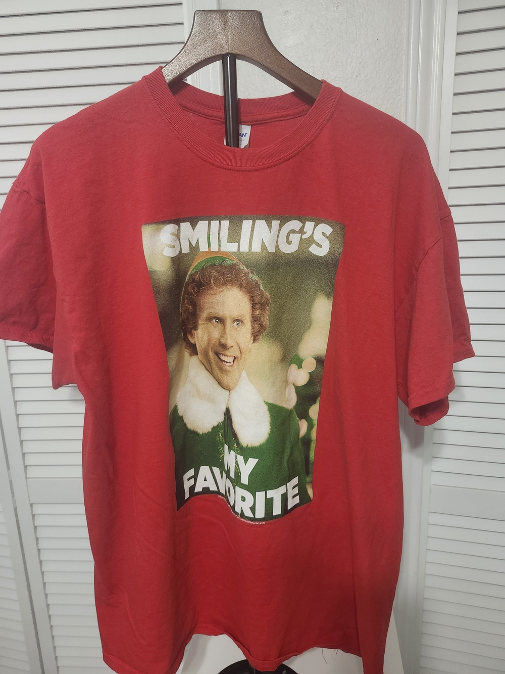 adidas Red Graphic Kids' Short Sleeve Tee - 'Smiling's My Favorite'